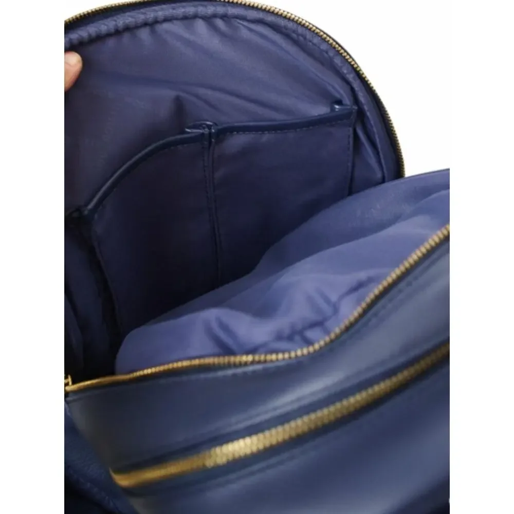 Rosetti Navy & Gold Laptop Backpack Work Travel Bag Minimalist Chic